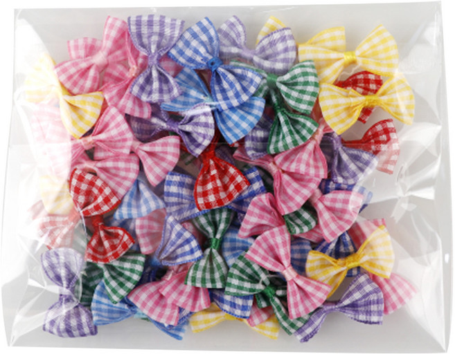 유니아트 대용량 체크리본 75p 세트 대, 혼합색상, 1세트