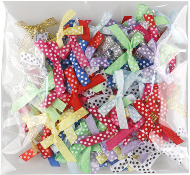 유니아트 대용량 땡땡이미니리본 120p 세트, 혼합색상, 1세트