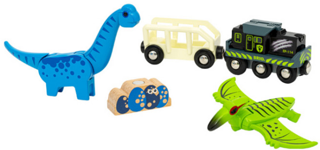 브리오 다이노 전동 기차 작동완구 세트 36096, 혼합색상, 1개