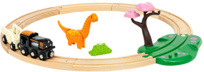 브리오 다이노 원형 트랙 기차 작동완구 세트 36098, 혼합색상, 1개