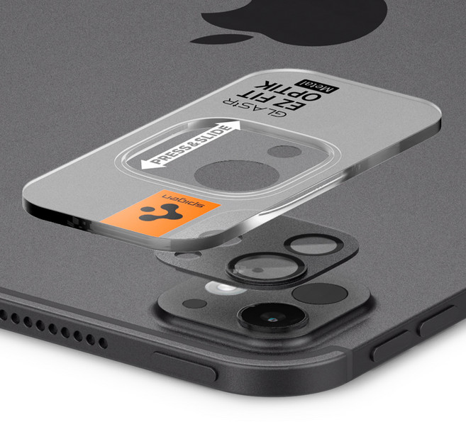 슈피겐 글라스tR 이지핏 옵틱 메탈 카메라 강화유리 필름 2p, 스페이스블랙, 1세트