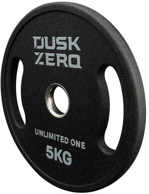 DUSK RACK THE SCRACK ZERO 纖薄CPU聚氨酯槓鈴重量槓片, 5kg, 霧面黑, 2個