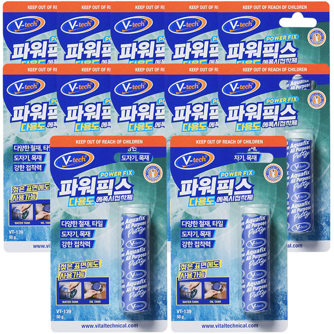 Vtech 에폭시 퍼티 파워픽스 다용도 접착제, 12개