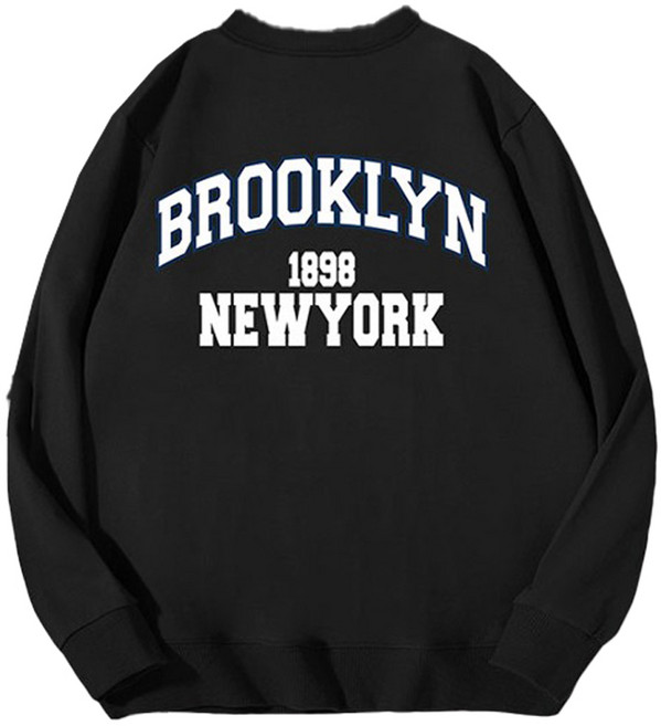 일루소 남녀공용 WD 앞뒤 뉴욕1898 오버핏 맨투맨