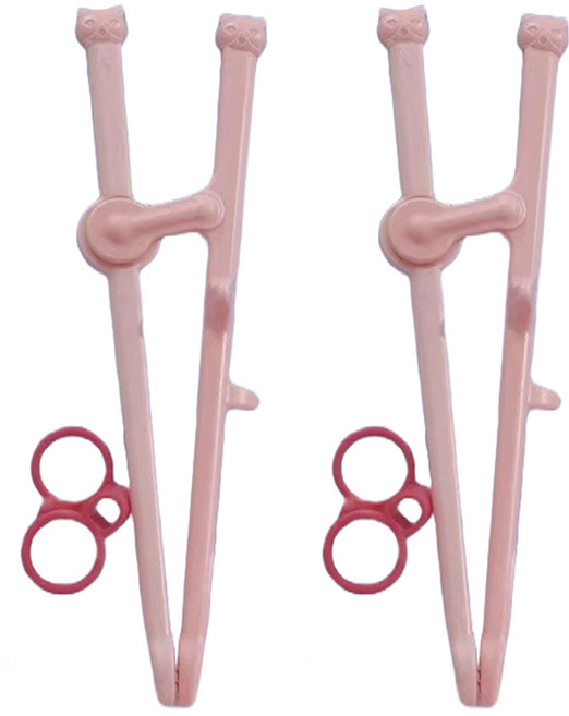 데일리픽 어린이 교정 젓가락, 핑크, 2개