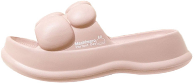 피어니스트 여성용 키높이 더블 리본 슬리퍼