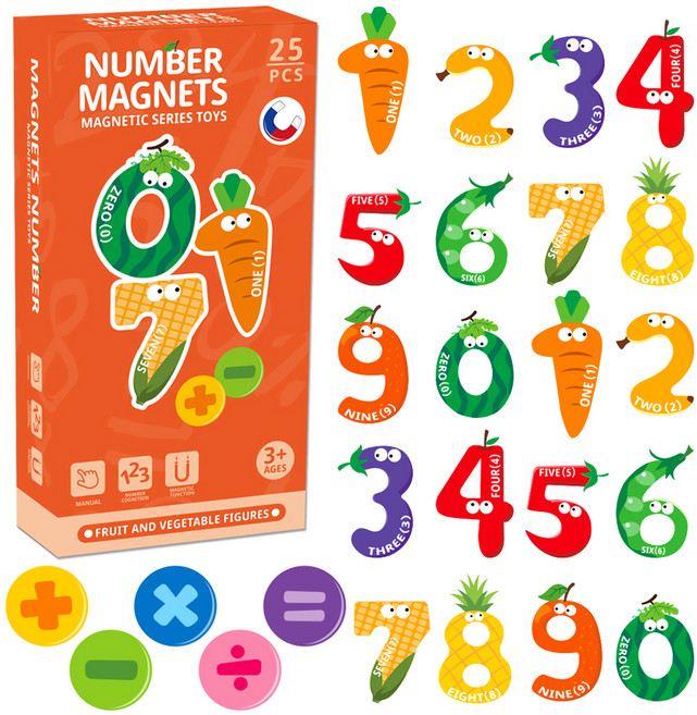 오즈토이 리프 야채숫자 자석퍼즐세트 P-04, 1세트, 25피스