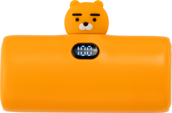 카카오프렌즈 빼꼼 도킹형 고속충전 보조배터리 5000mAh C타입, 단일상품(C타입), 라이언