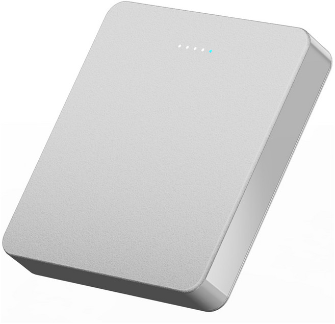 제이원 맥세이프 마그네틱 자석 미니 고속 보조배터리 5000mAh C타입, DZ-MS5000, 화이트