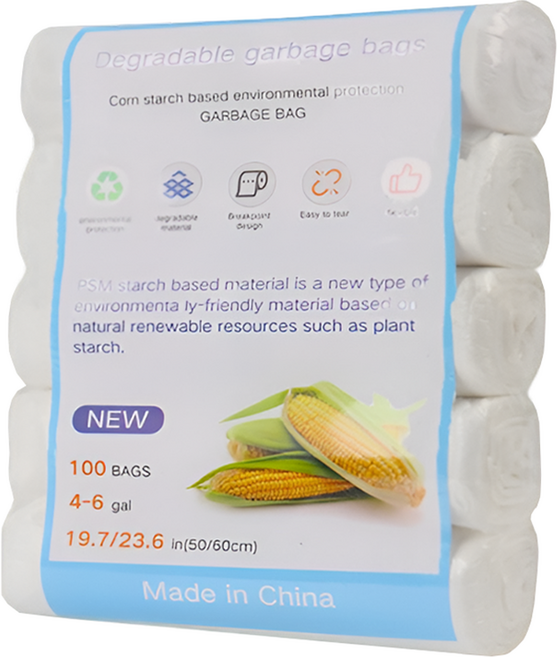 리온하임 비닐봉투 옥수수전분 음식물쓰레기 비닐 롤타입 배변 봉투 L 50 x 60 cm 100p, 화이트, 1개