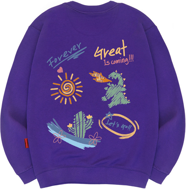 엘라모 남녀공용 3M 렛츠고다이노 맨투맨