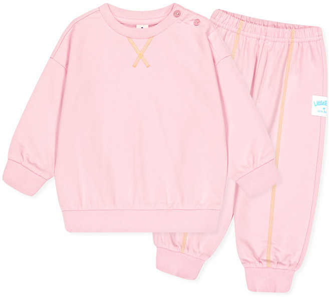 MilkBaby 유아용 지그재그 컬러배색 상하복 세트