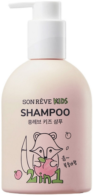 쏭레브 키즈 샴푸 2 in 1 피치코코향, 300ml, 1개