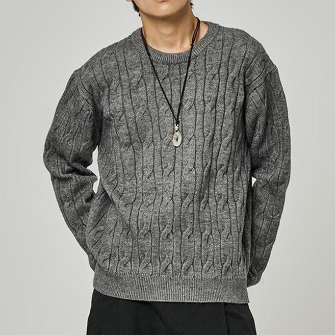 트래드클럽 베리 베이직 케이블 니트 (5컬러) (M-5XL)