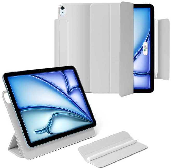 탱글우드 착 마그네틱 3단 분리형 아이패드 커버형 케이스, 쿨그레이, 1개