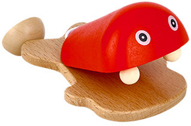 캐스비 맑은소리 원목 물고기 캐스터네츠 10 x 5 cm KBN2458, 랜덤발송, 1개