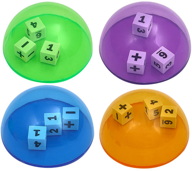 캐스비 튼튼 브레인키즈 수놀이 주사위 4종 세트 2588, 1세트