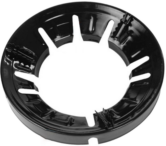 앙플러스 캠핑 가정용 원형 버너 바람막이, 블랙, 1개