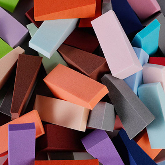 블루무역 대용량 메이크업 삼각퍼프 100p, 1개, 혼합색상