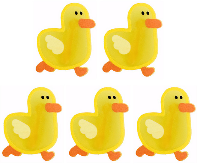 오리 아크릴 집게 사진 서류 소형 클립, 옐로, 5개