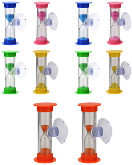 에이비엠코리아 욕실 흡착 3분 모래시계 10p, 혼합색상