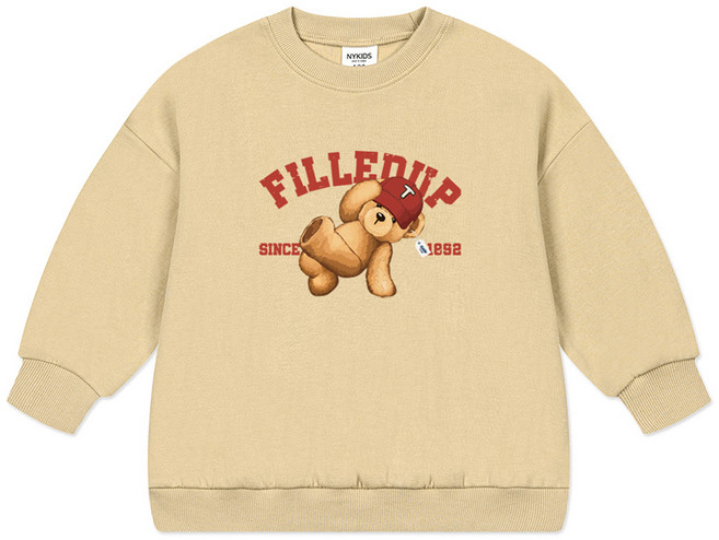 뉴욕꼬맹이 아동용 테디아일랜드 오버핏 맨투맨 T150