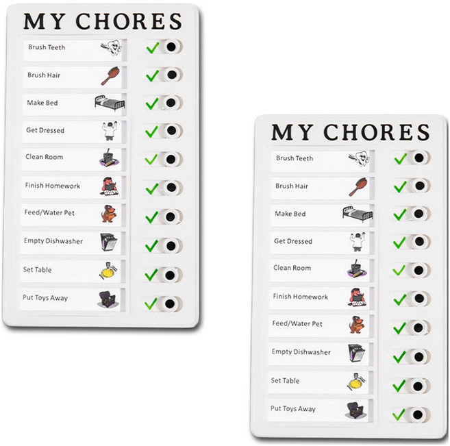 마다꾸미 일일 체크리스트 플래너 습관 보드판, 화이트, 2개