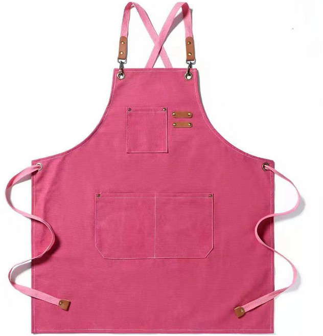 알로데 엣지 포켓 작업 미술 앞치마, TYPE06 핑크