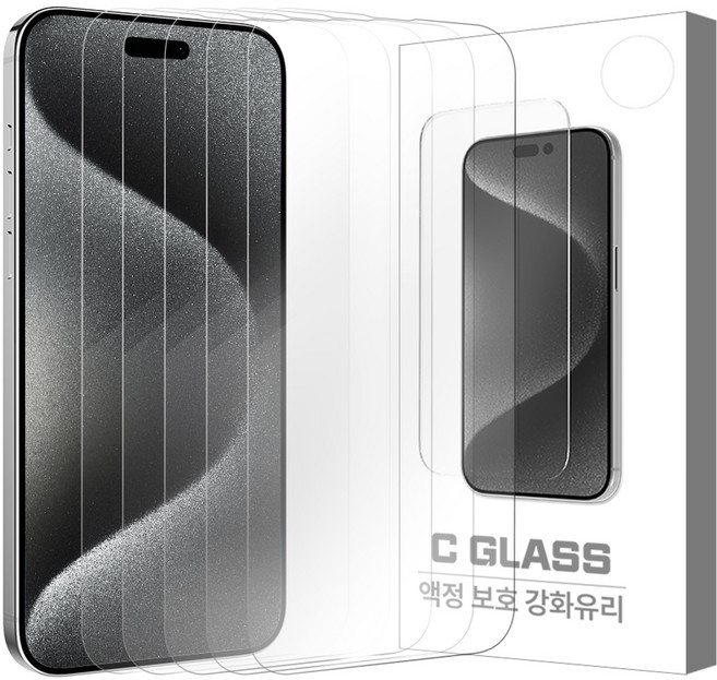 하이온 퍼펙트 핏 C글라스 강화유리 휴대폰 보호필름 5p 세트, 1세트