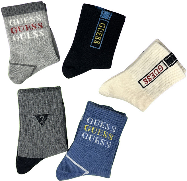 GUESS KIDS 男童中筒襪5雙組 GS-K12