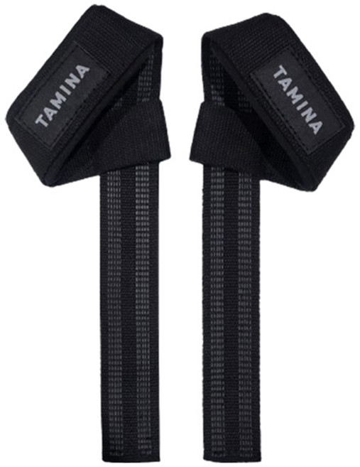 타미나스포츠 헬스 리프팅 논슬립 스트랩 양손용, 블랙, 1세트