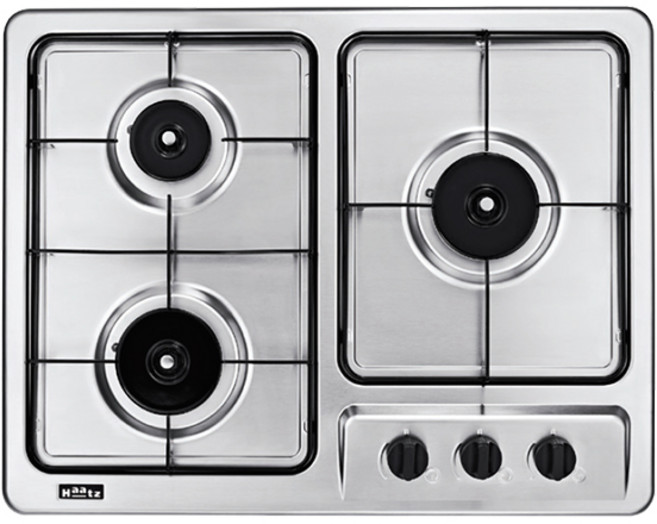 하츠 빌트인 가스레인지 도시가스 3구 방문설치, GC-3605SDBH, LNG