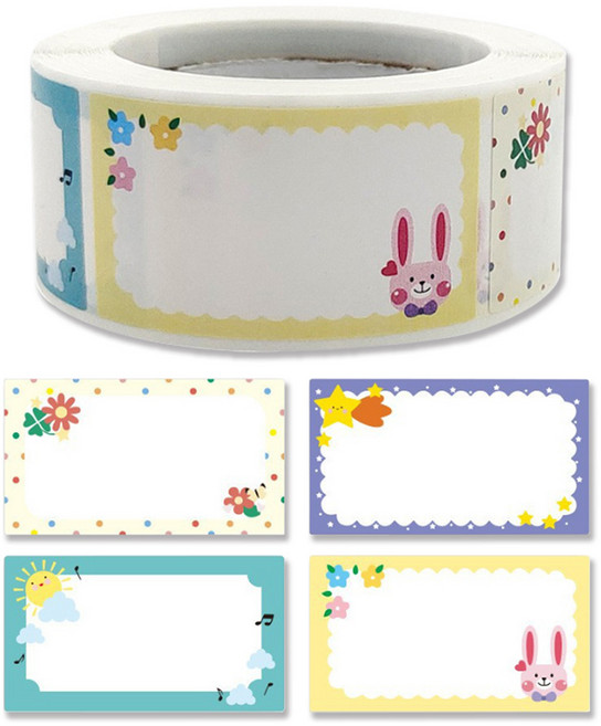 아이엔피 메모 롤 사각스티커 4종창계절 A-428, 250개입, 1개