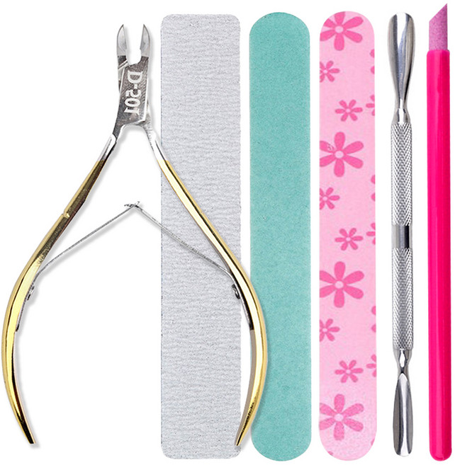 메이브라운 네일케어 필수도구 6종 세트, 1세트, 네일니퍼 + 네일푸셔 2종 + 네일파일 3종