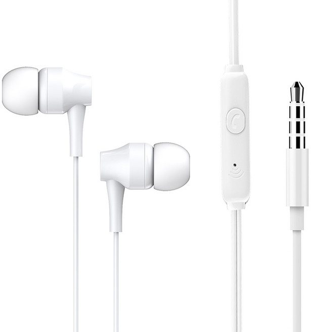 IZNC 커널형 유선 이어폰 3.5mm AUC단자 1.2m N1 화이트