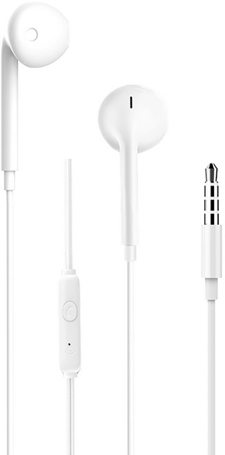 IZNC 오픈형 유선 이어폰 3.5mm AUC단자 1.2m, N2, white