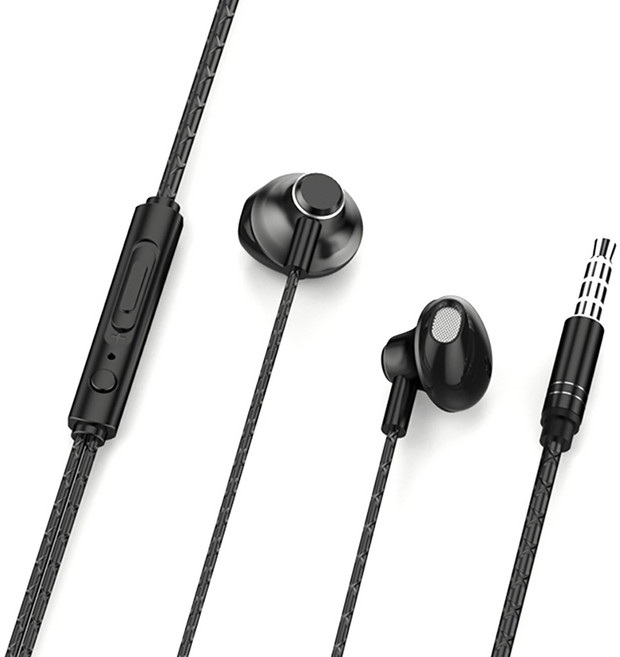 IZNC 오픈형 유선 이어폰 3.5mm AUC단자 1.2m N26 블랙