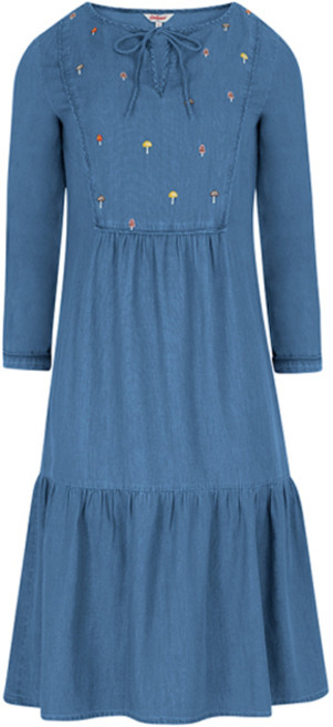 Cath Kidston 女士刺繡層次棉質洋裝, Chambray
