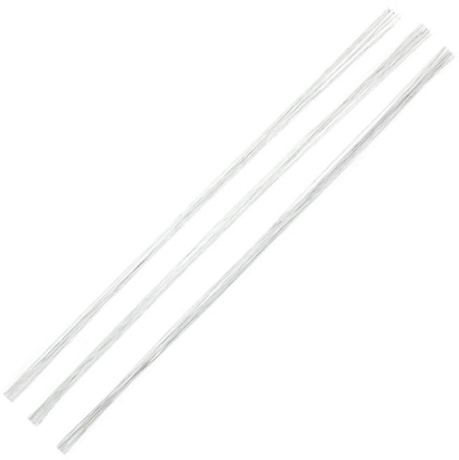 마다꾸미 꽃 공예 지 철사 28호, 02 흰색, 30개