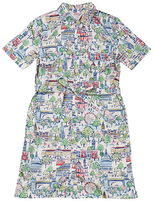 Cath Kidston 女款 London View 襯衫棉質洋裝, 深奶油色
