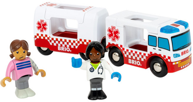 브리오 구급차 작동완구 36035, 혼합색상, 1개