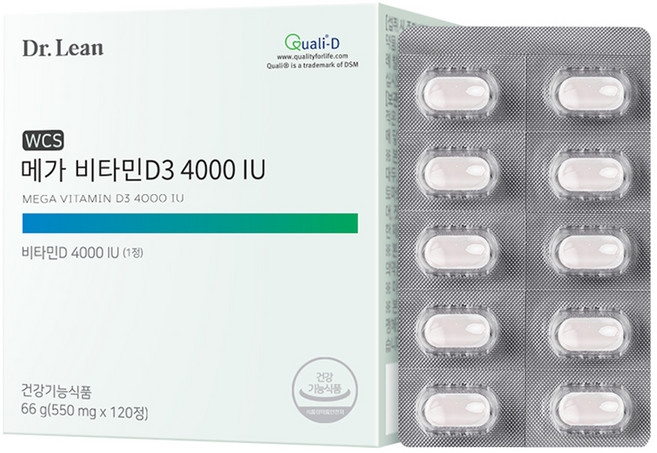 닥터린 메가 비타민D3 4000 IU 66g, 120정, 1개