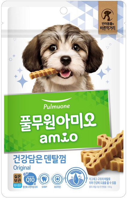 풀무원아미오 건강한 덴탈껌, 오리지널, 100g, 1개