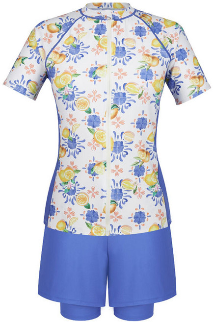 레노마 여성용 빈티지 후르츠 아쿠아 상하 수영복세트 RN-LS2E282