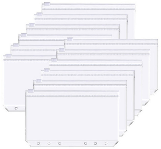 마다꾸미 다이어리 지퍼백 속지 투명, 12개, 1매