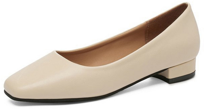 엘쏘 어게인 스퀘어 펌프스 플랫 슈즈