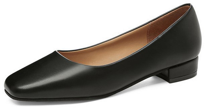 엘쏘 어게인 스퀘어 펌프스 플랫 슈즈