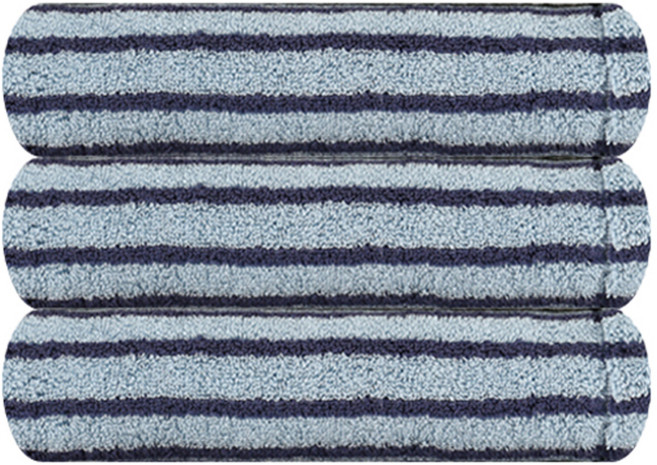 호텔컬렉션 타올 스트라이프 솔리드 세면타올 220g 30수 코마사, 하늘, 3개