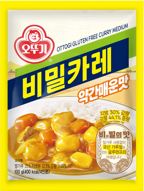 오뚜기 비밀카레 약간매운맛, 100g, 1개
