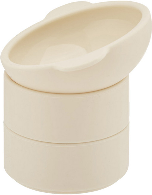 마이플러피 반려동물 실리콘 높이조절 착착시리즈 보울 2단, 오트밀, 1개